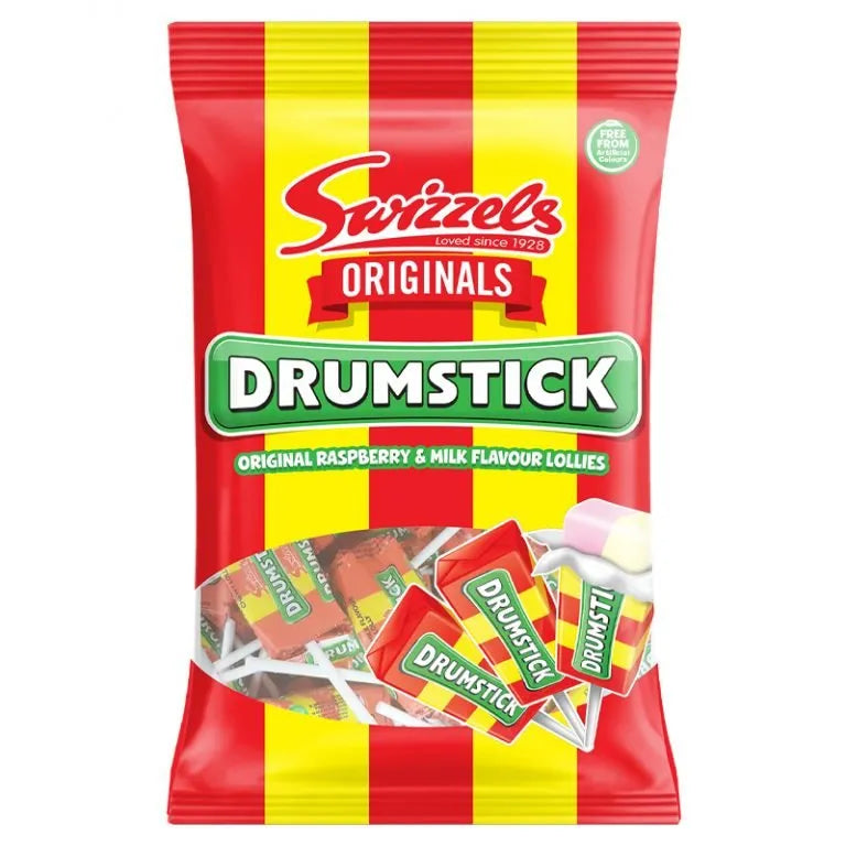 Swizzles Original Drumstick Lolly Bag 180g 12/2024 Swizzles Original Drumstick Lolly Bag 180g 12/2024